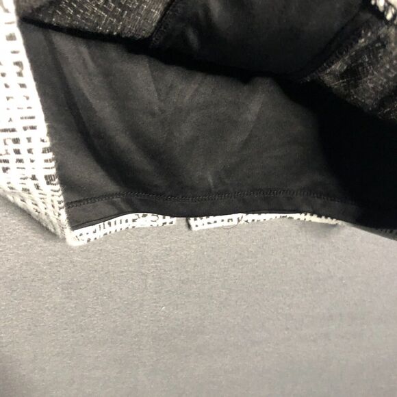 calvin klein womens skirt 4 small s white black textured zip back zip work r1 - Picture 6 of 13